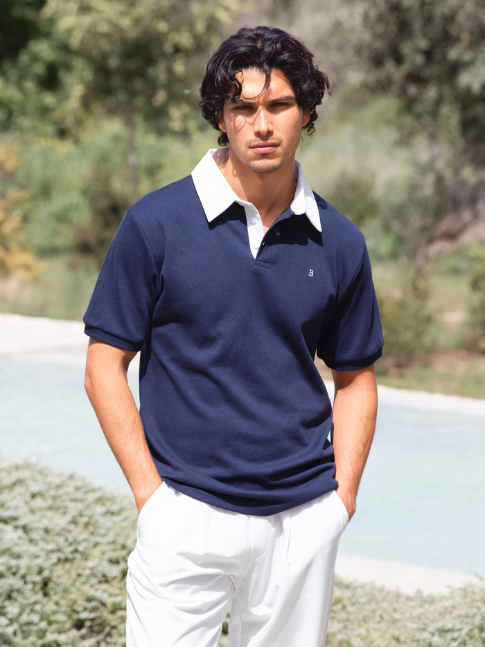 Ander Relaxed Polo Shirt - Navy