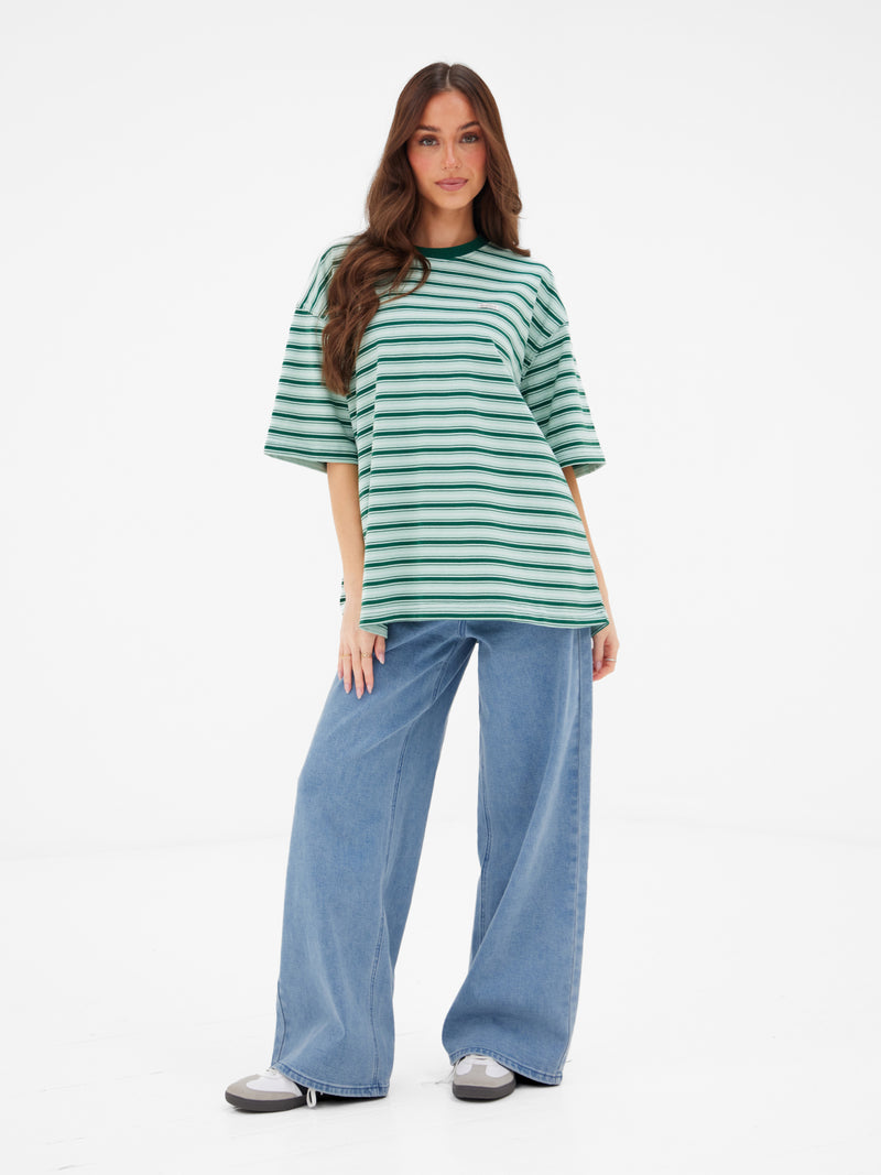 Sasha Stripe T-Shirt - Green Stripe