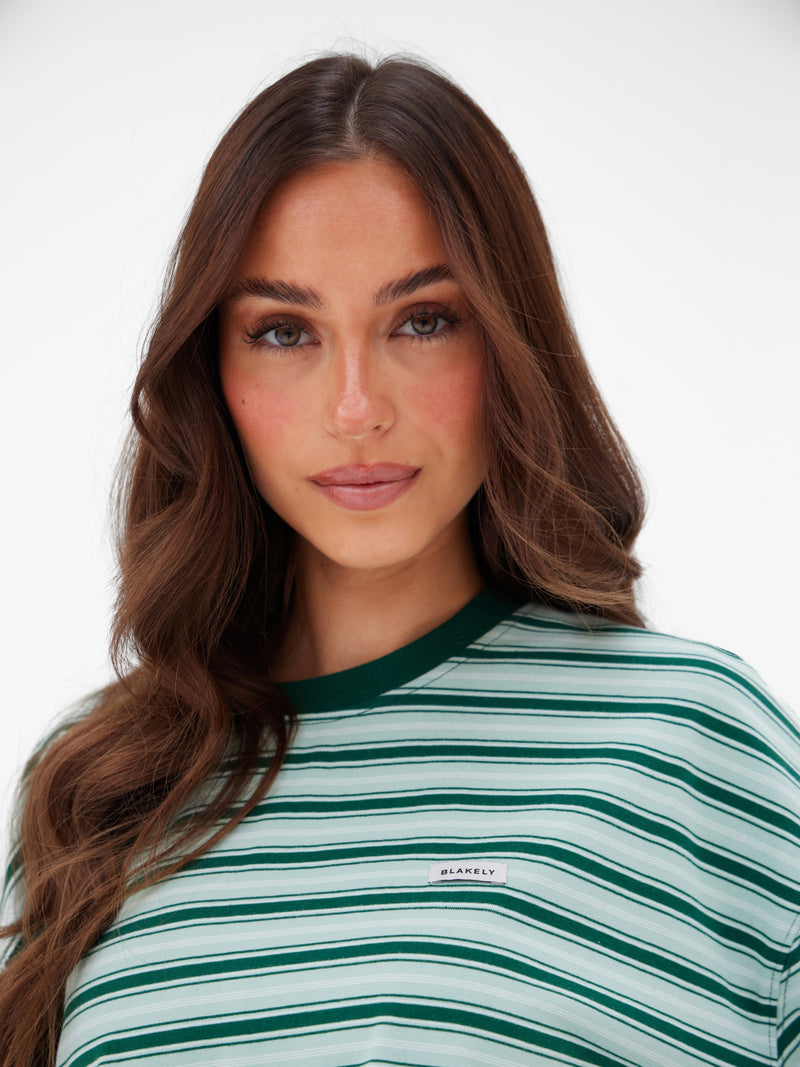 Sasha Stripe T-Shirt - Green Stripe