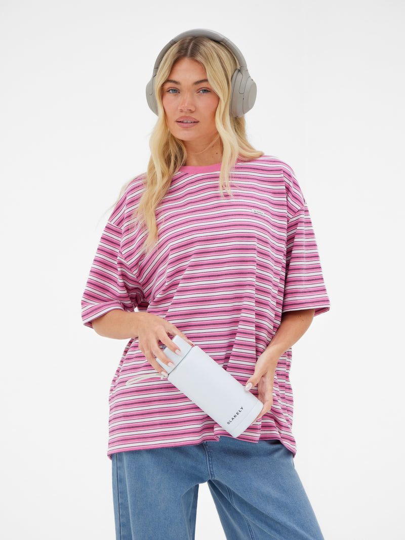 Sasha Stripe T-Shirt - Pink Stripe