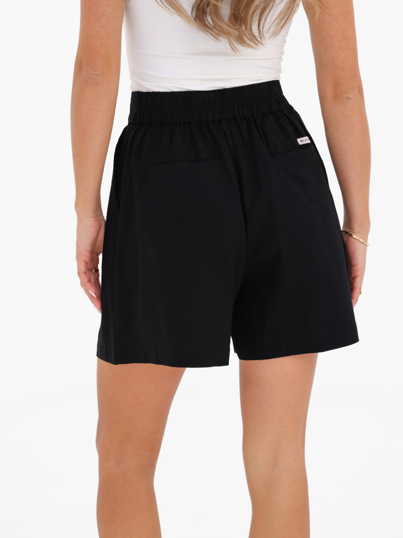 Alessia Linen Shorts - Black