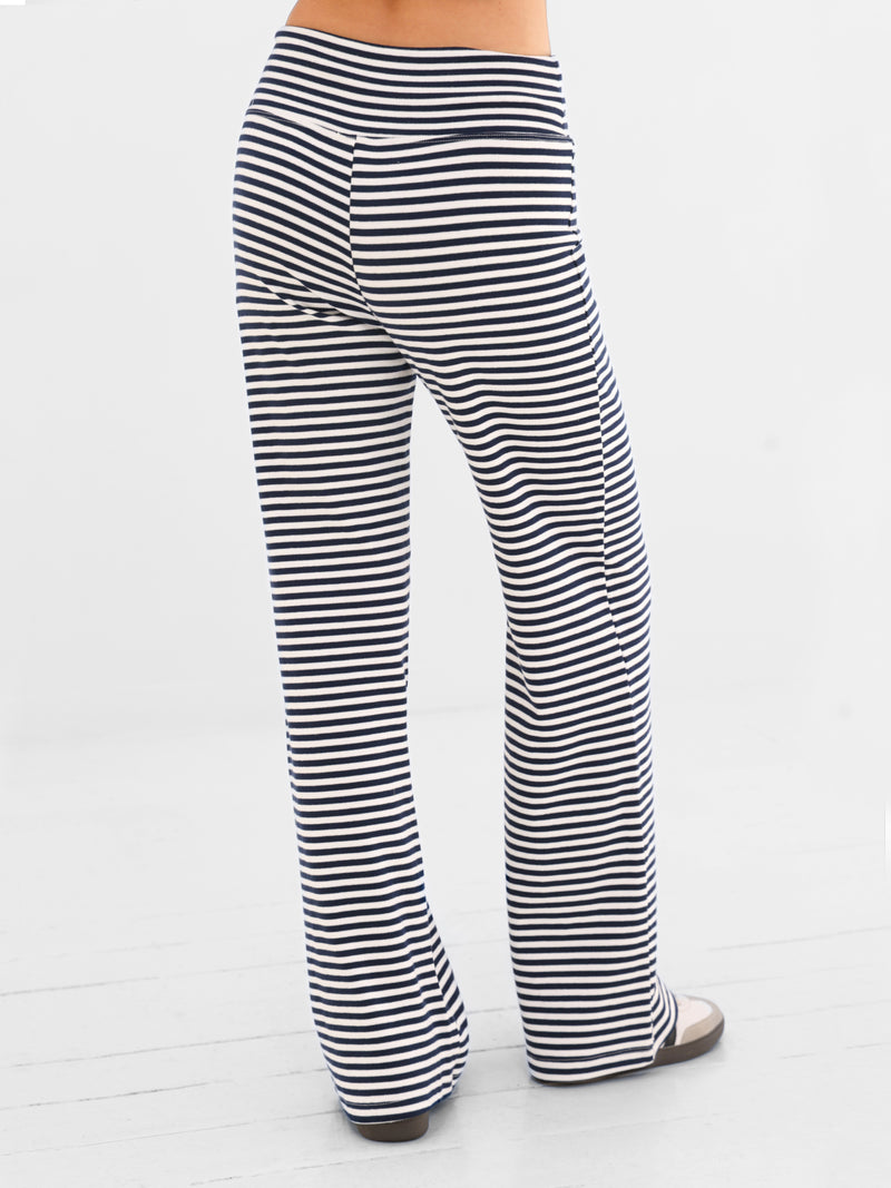 Siena Stripe Trousers - Navy Stripe