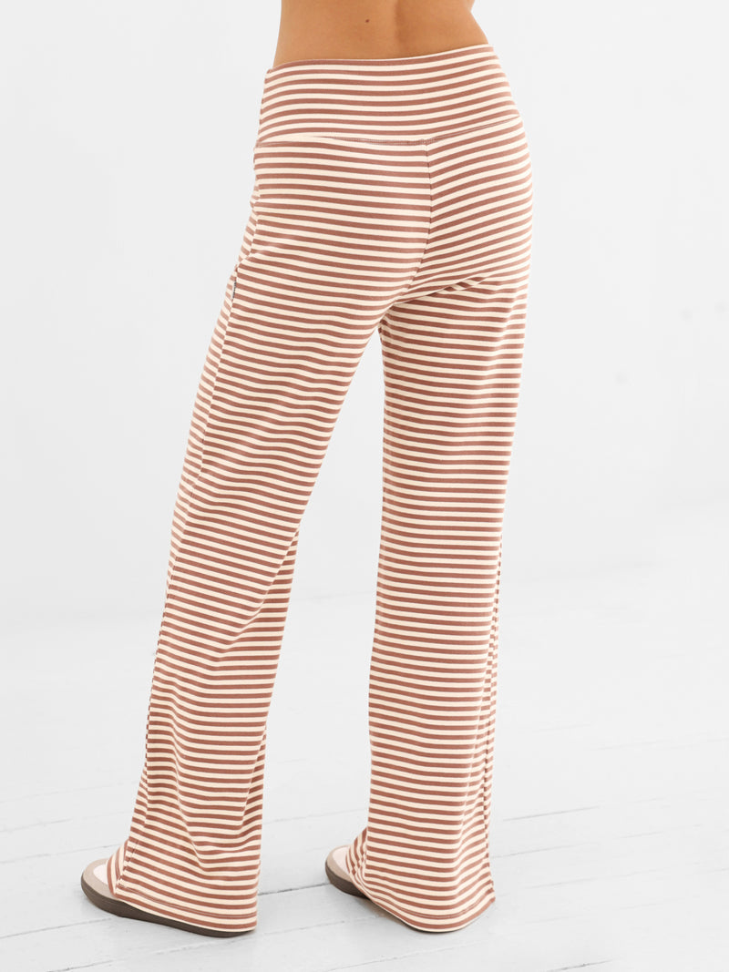 Siena Stripe Trousers - Brown Stripe