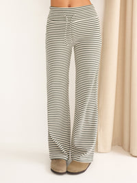 Siena Stripe Trousers - Green Stripe