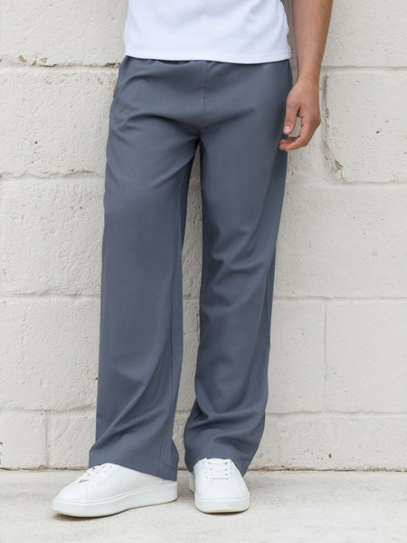 Buy Blakley Mens Blue Freddie Relaxed Linen Trousers| Free
