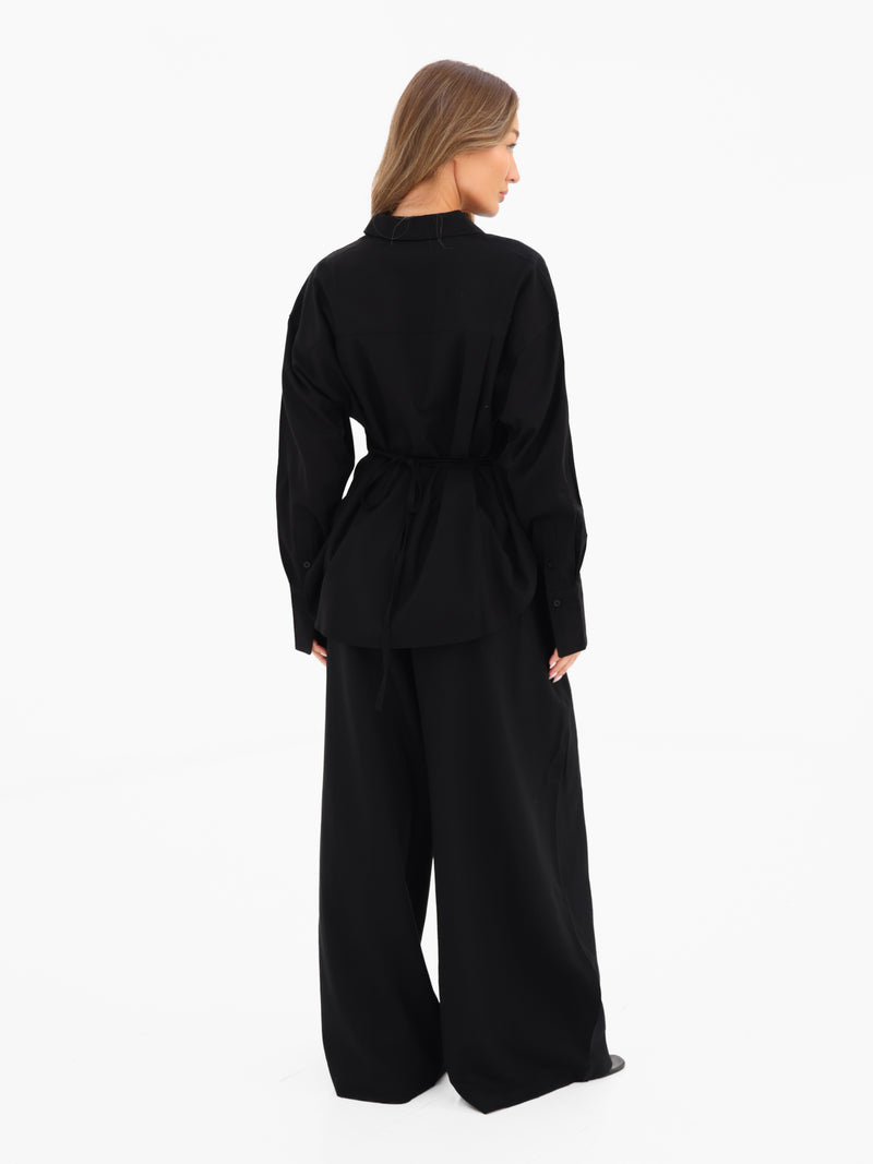 Alessia Linen Shirt - Black