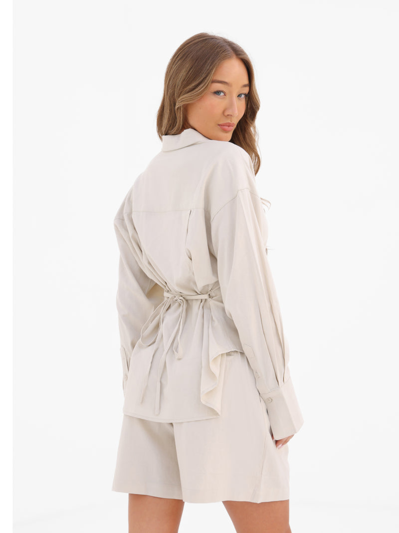 Alessia Linen Shirt - Off White