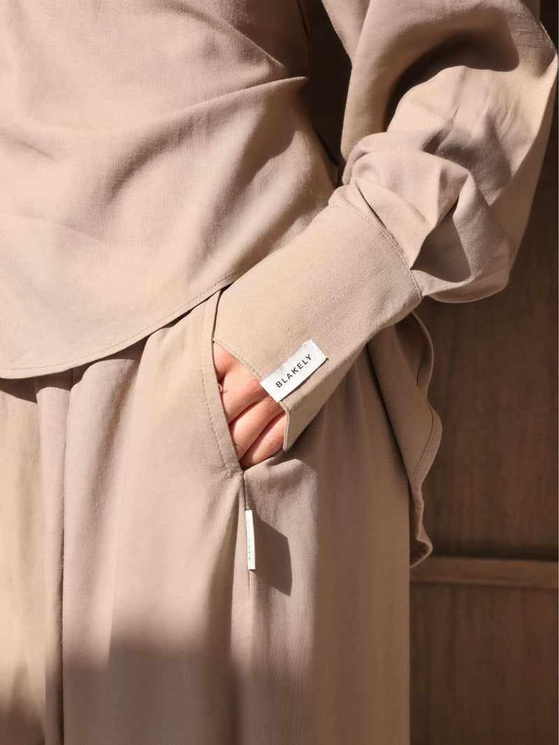 Alessia Linen Shirt - Tan