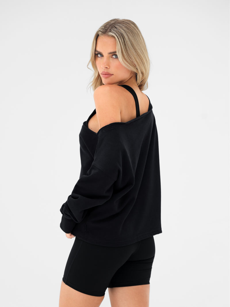 Ultimate Off The Shoulder Sweater - Black