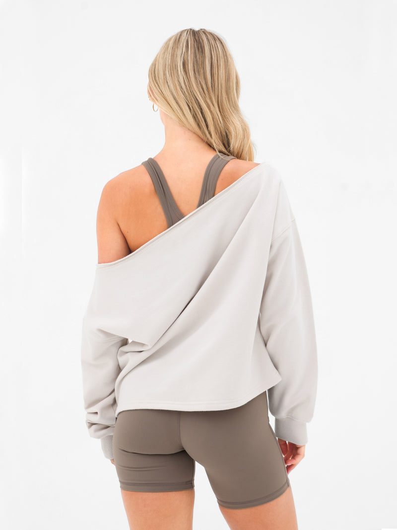 Ultimate Off The Shoulder Sweater - Stone