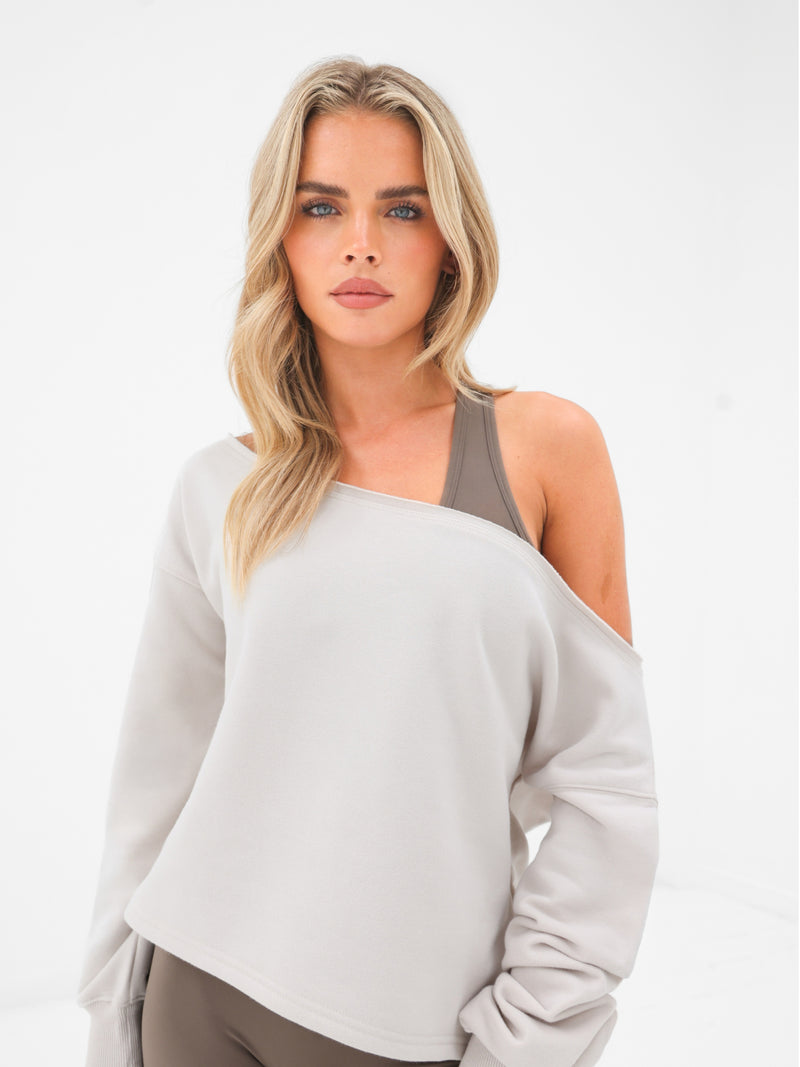 Ultimate Off The Shoulder Sweater - Stone