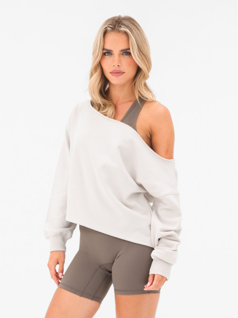 Ultimate Off The Shoulder Sweater - Stone