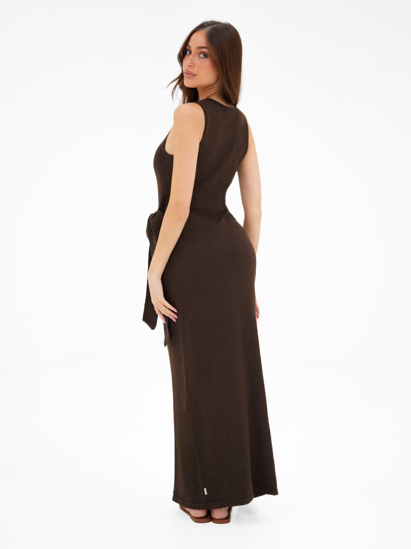 Buy Blakely Womens Brown Mae Tied Waist Dress