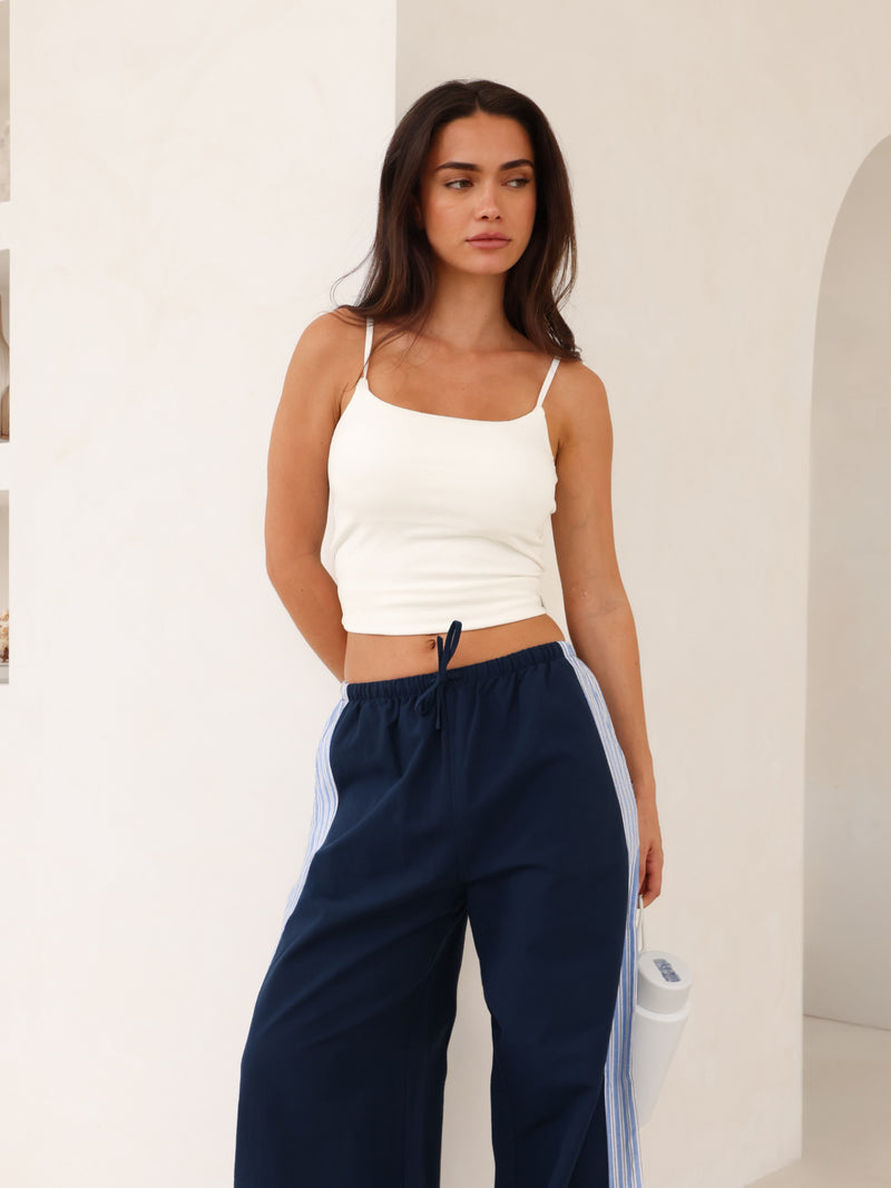 Sammy Stripe Trousers - Navy