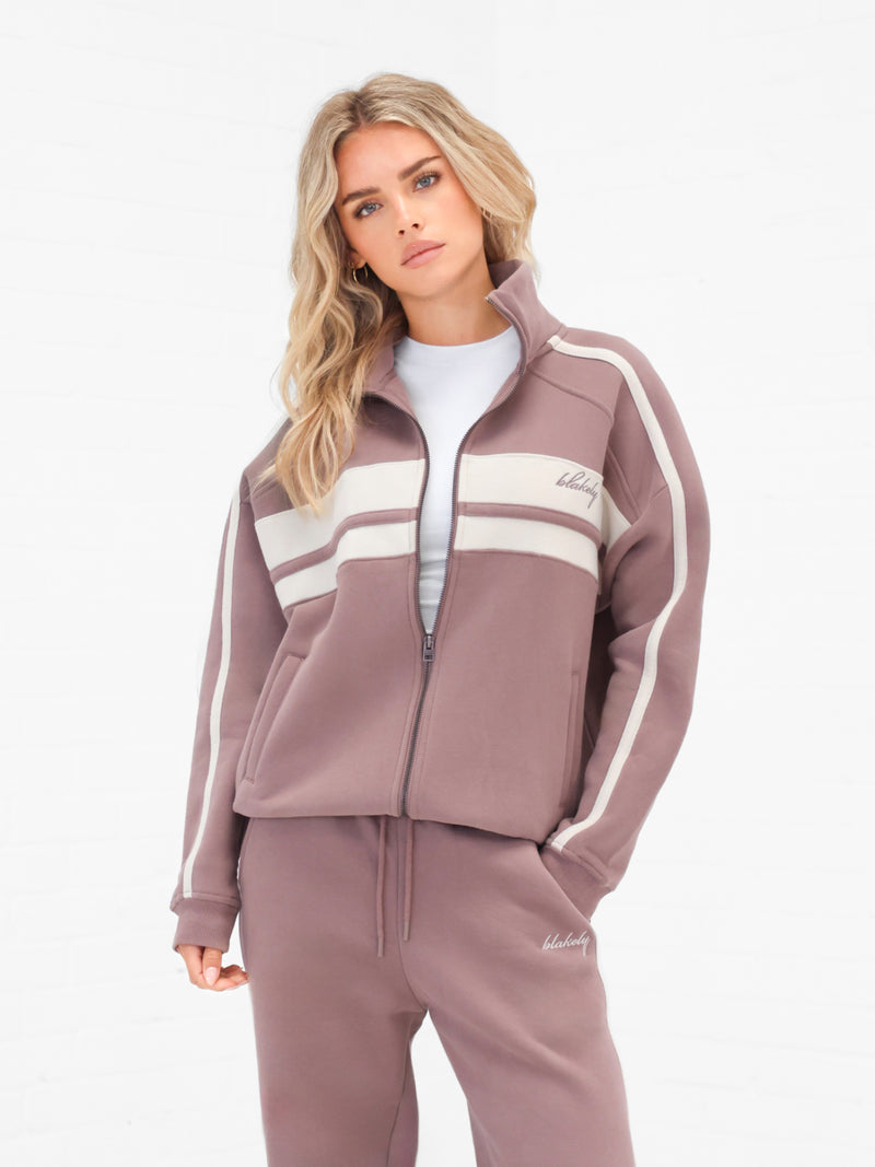 Yasmin Full Zip Sweater - Dusty Pink