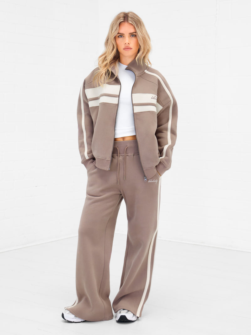 Yasmin Full Zip Sweater - Soft Brown