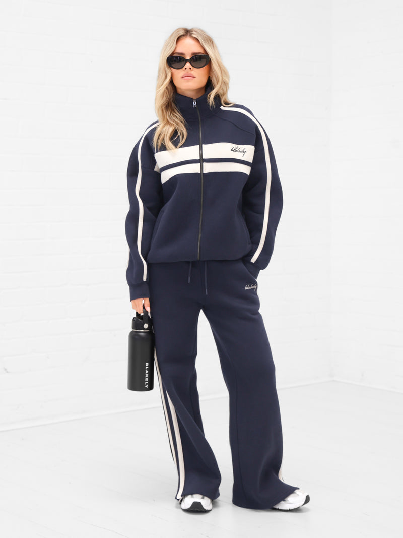 Yasmin Full Zip Sweater - True Navy