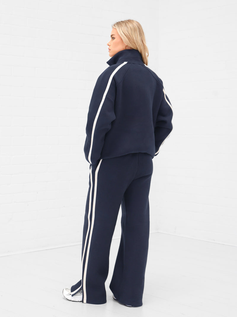 Yasmin Full Zip Sweater - True Navy