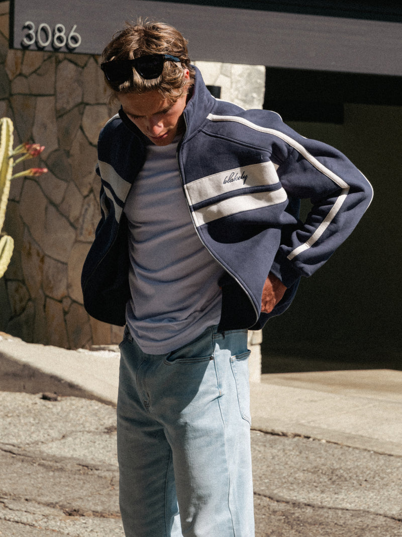 Milo Full Zip Jumper - True Navy