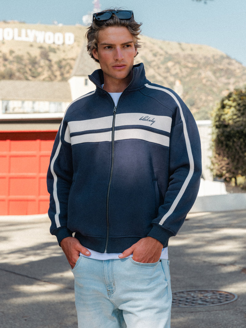 Milo Full Zip Jumper - True Navy