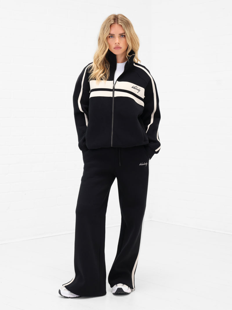 Yasmin Wide Leg Sweatpants - Black