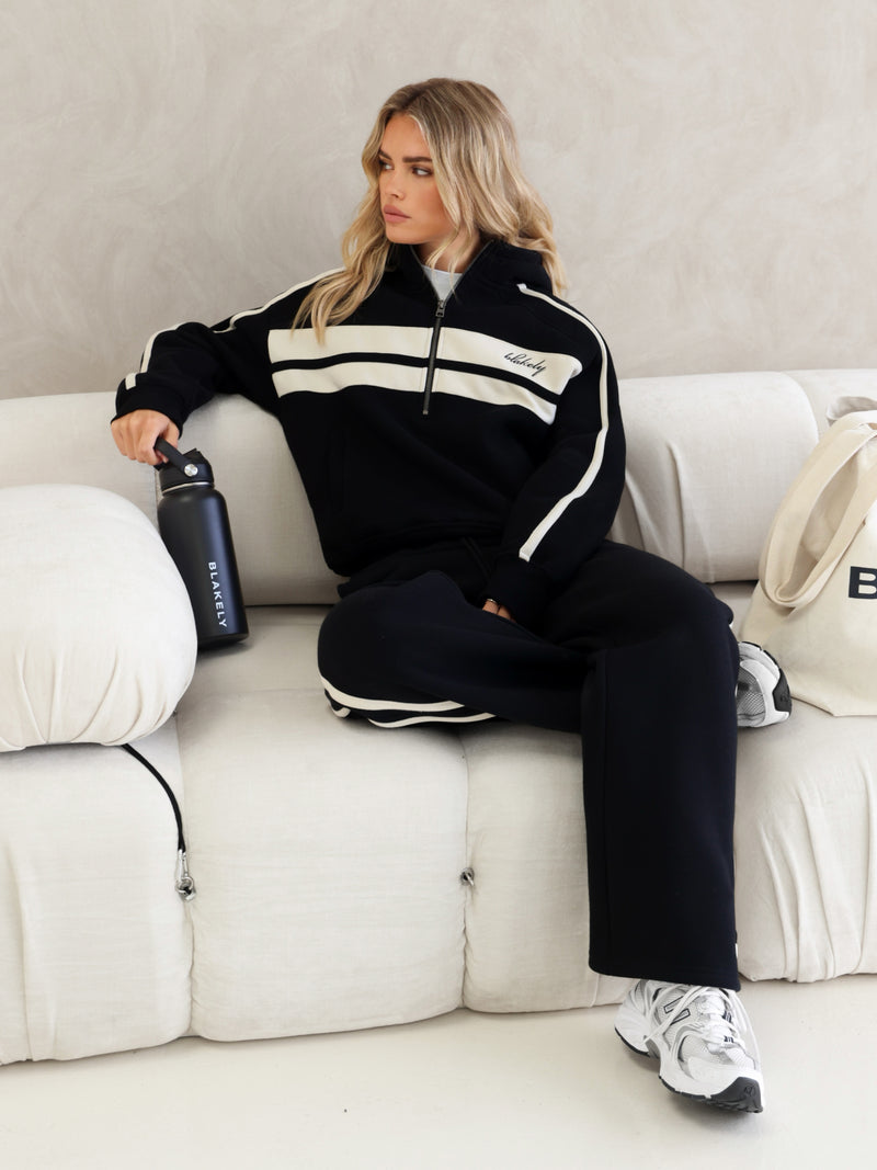 Yasmin Wide Leg Sweatpants - Black