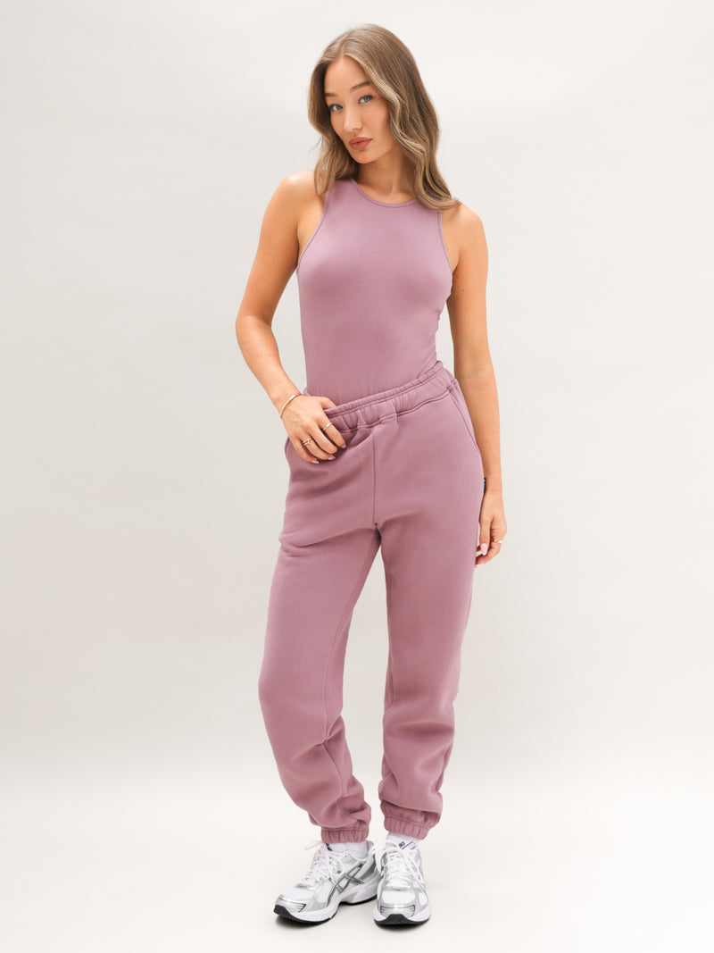 Blakely Basic Racerback Bodysuit - Dusty Pink