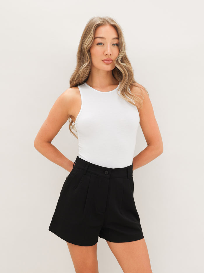 Blakely Basic Racerback Bodysuit - White