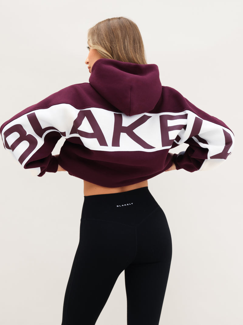 Indy Oversized Hoodie - Dark Cherry