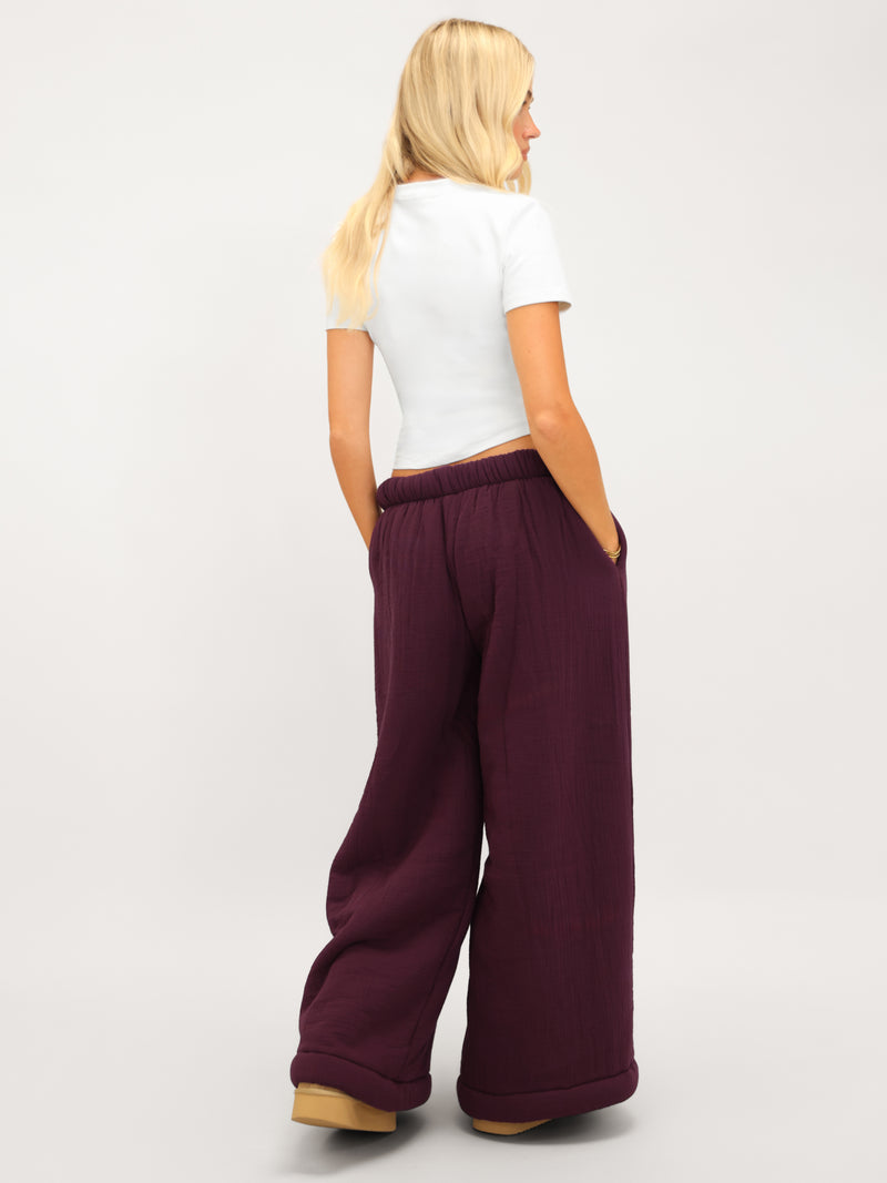 Duvet Sweatpants - Dark Cherry