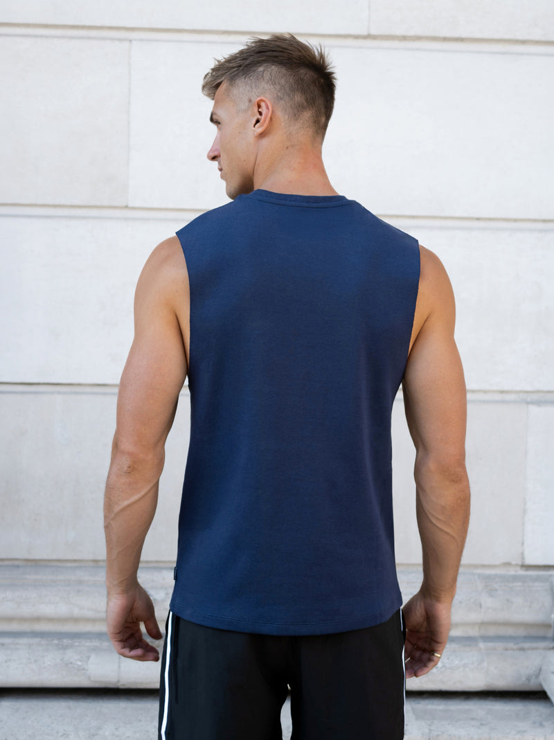 Caleta Sleeveless Tee - Navy