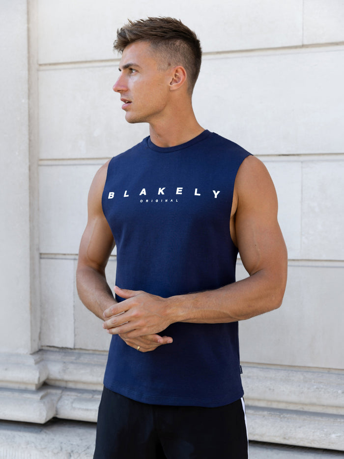 Caleta Sleeveless Tee - Navy