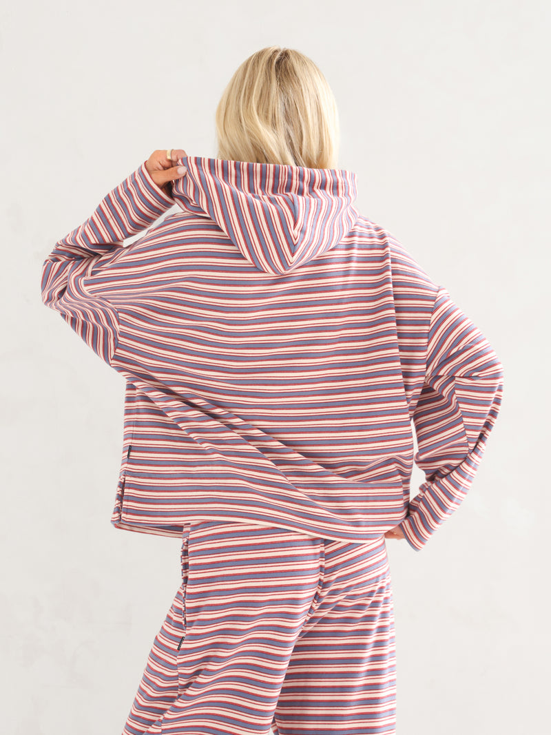 Sadie Stripe Hoodie - Red Stripe