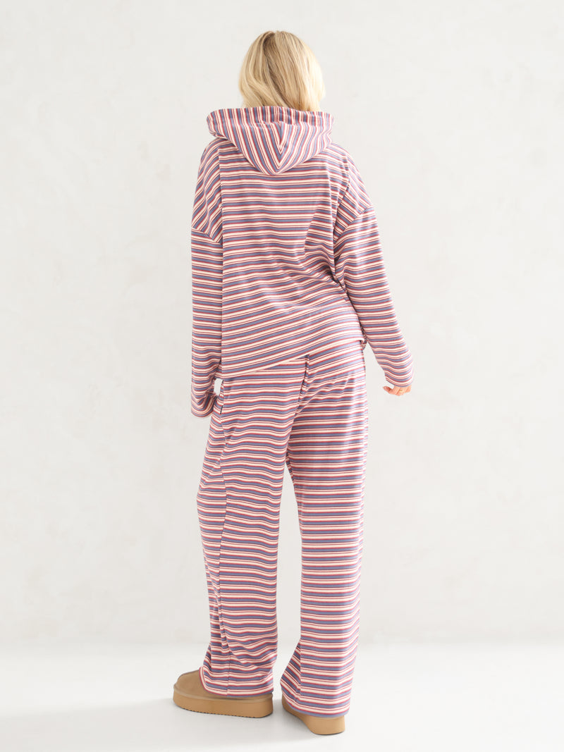 Sadie Stripe Hoodie - Red Stripe