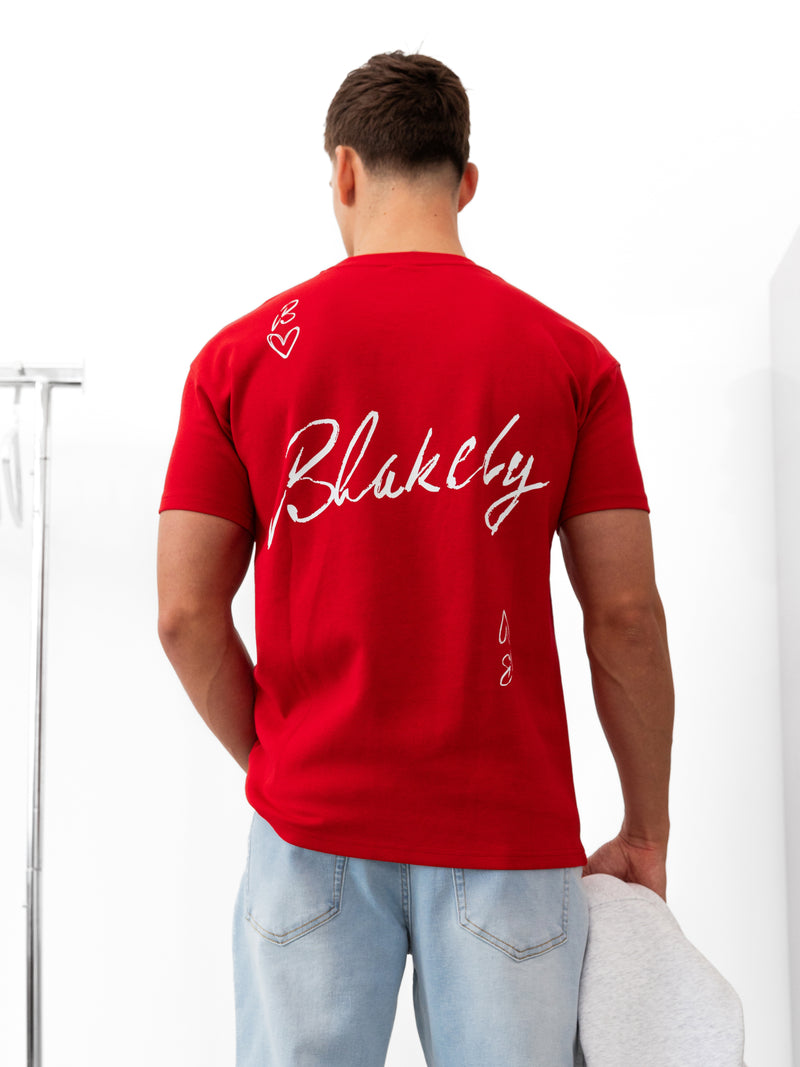 Amos Relaxed T-Shirt - Hot Red