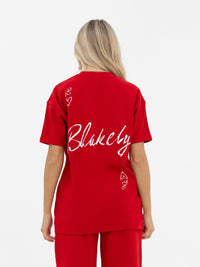 Esme Oversized T-Shirt - Hot Red