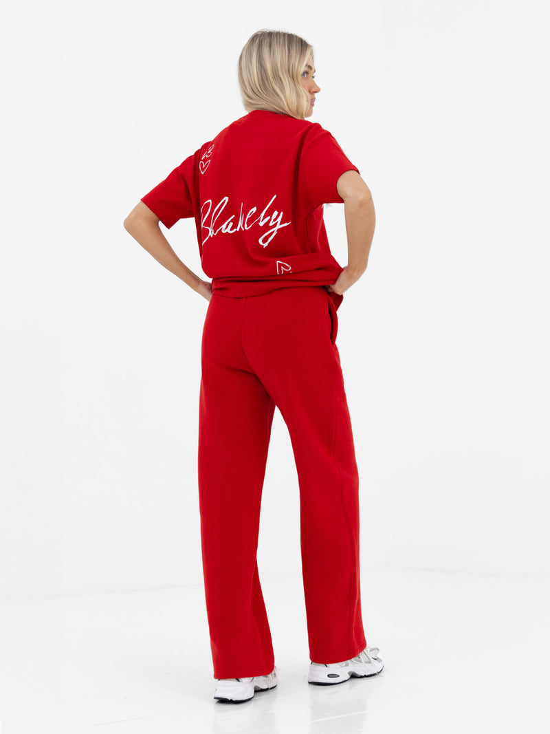 Esme Oversized T-Shirt - Hot Red