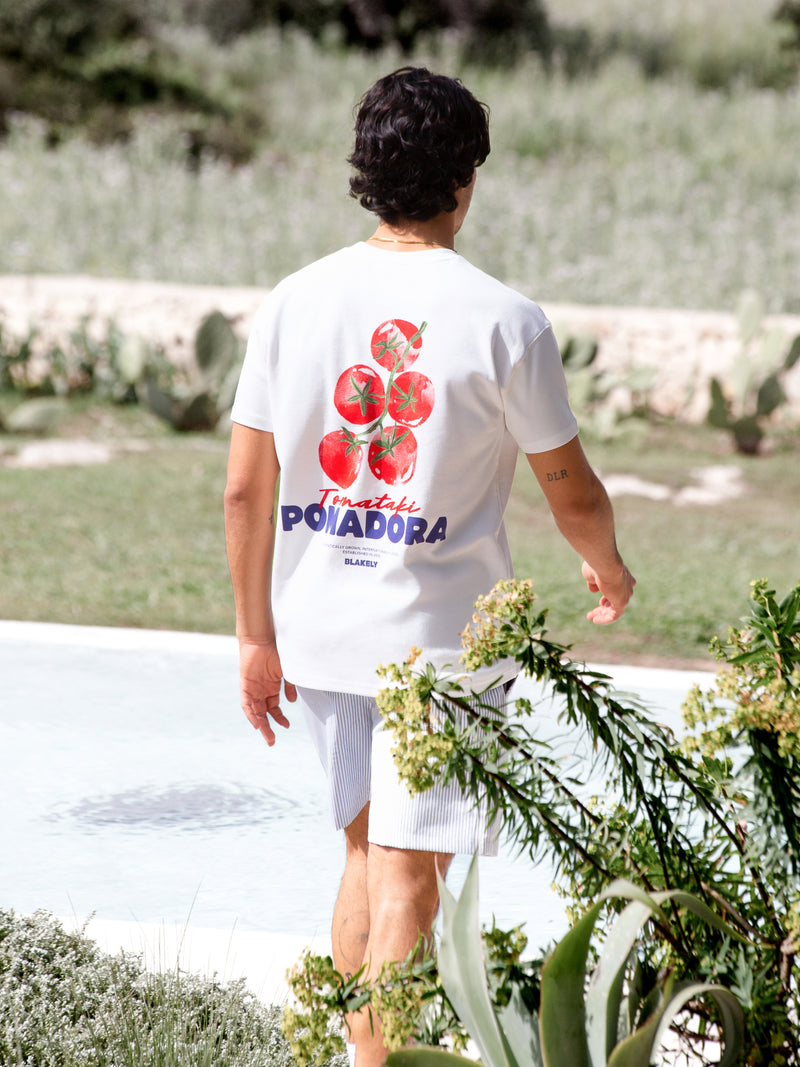 Tomato Print Relaxed T-Shirt - White