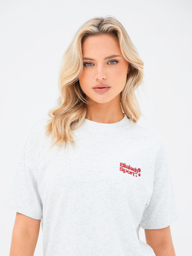 Motion Oversized T-Shirt - Marl White
