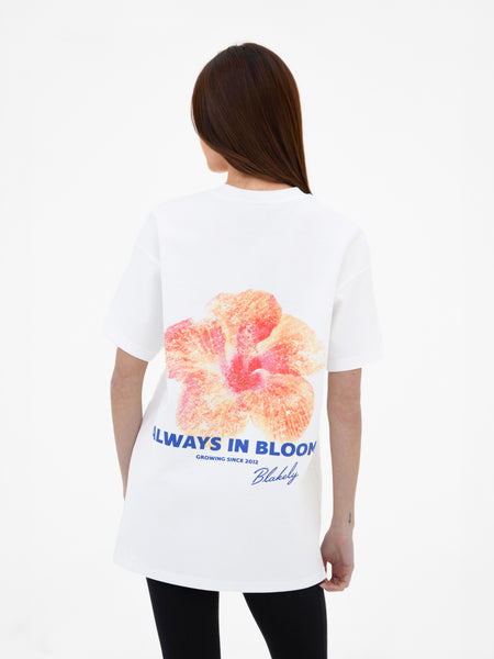Buy Blakely Womens White Lena Floral Print Oversized T-Shirt