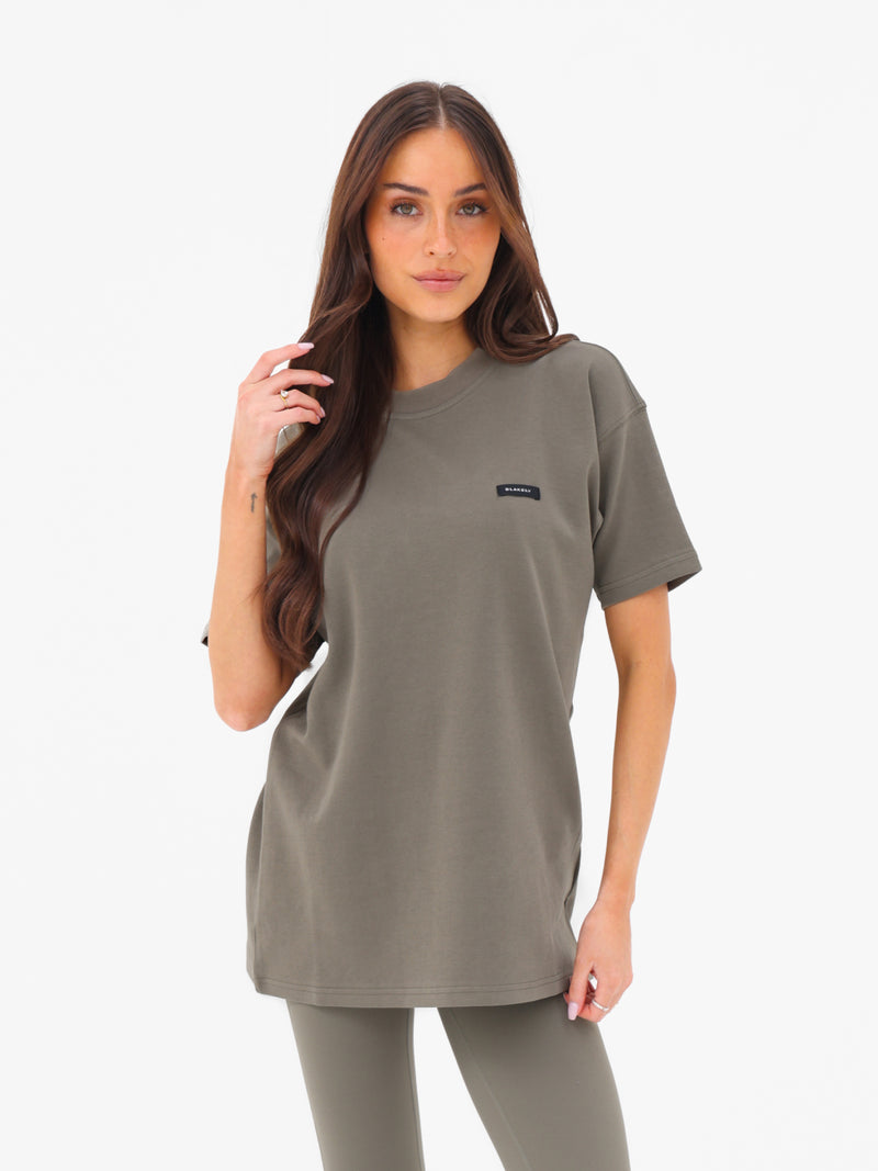 Olivia Oversized T-Shirt - Safari Green