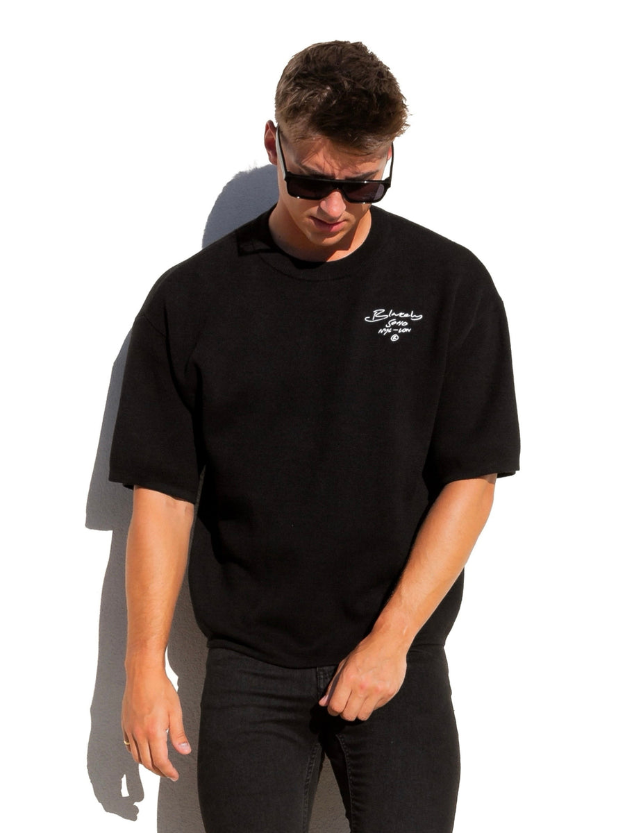 Soho Knitted T-Shirt - Black