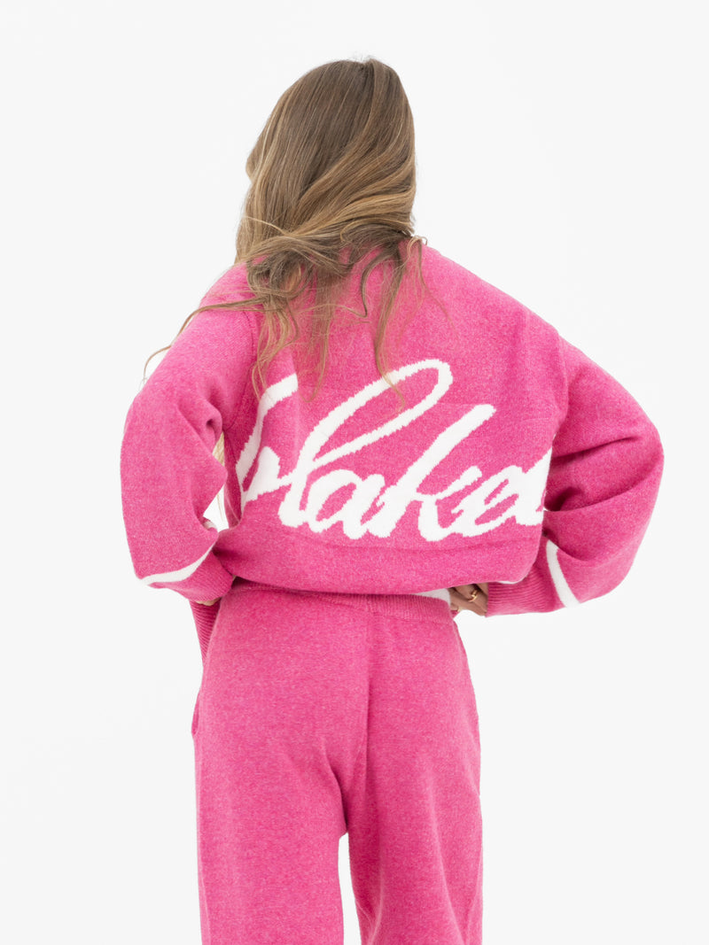 Margot Oversized Knitted Sweater - Raspberry