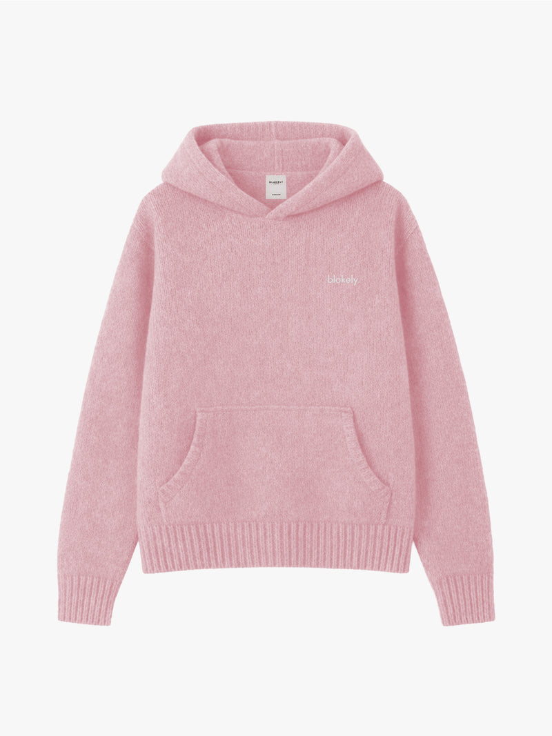 Mason Relaxed Knitted Hoodie - Pink