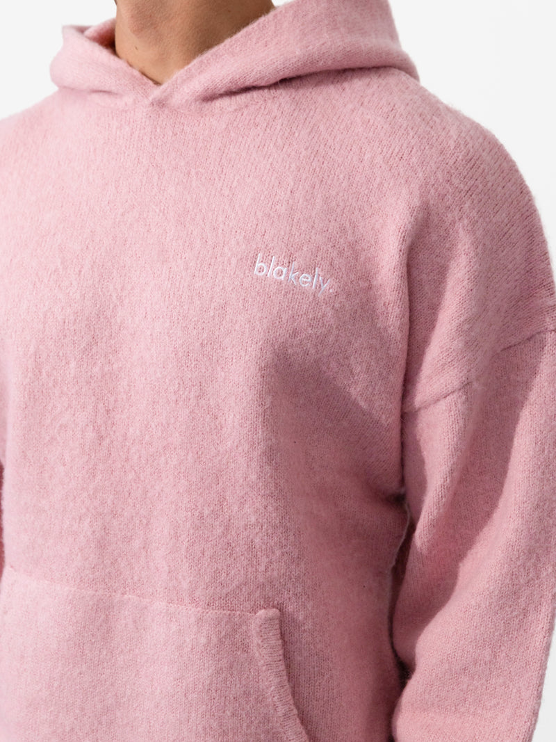 Mason Relaxed Knitted Hoodie - Pink