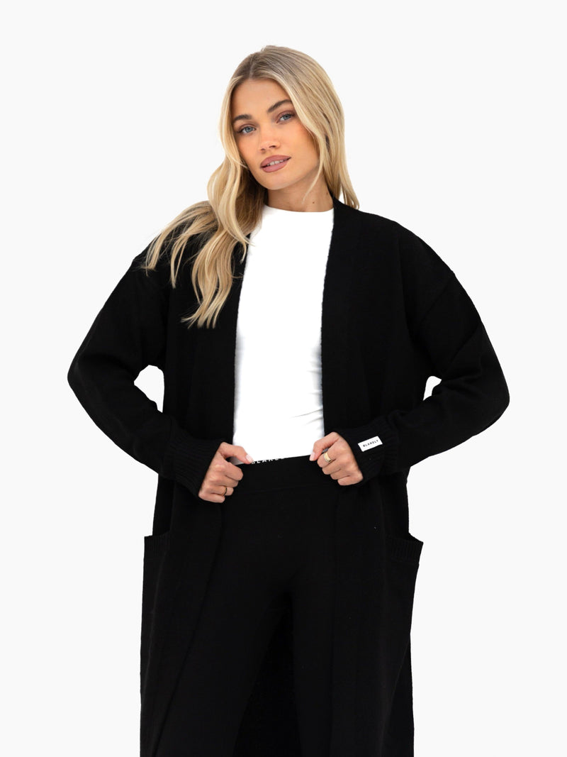 Mabel Longline Cardigan - Black
