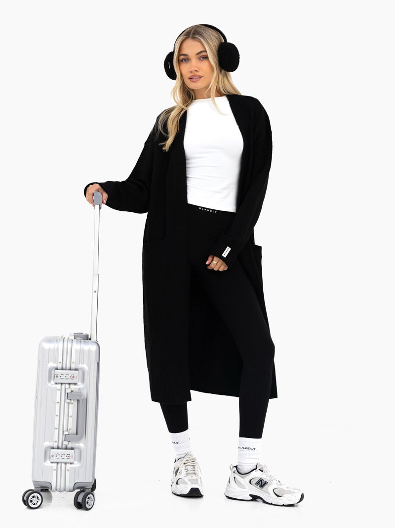 Mabel Longline Cardigan - Black