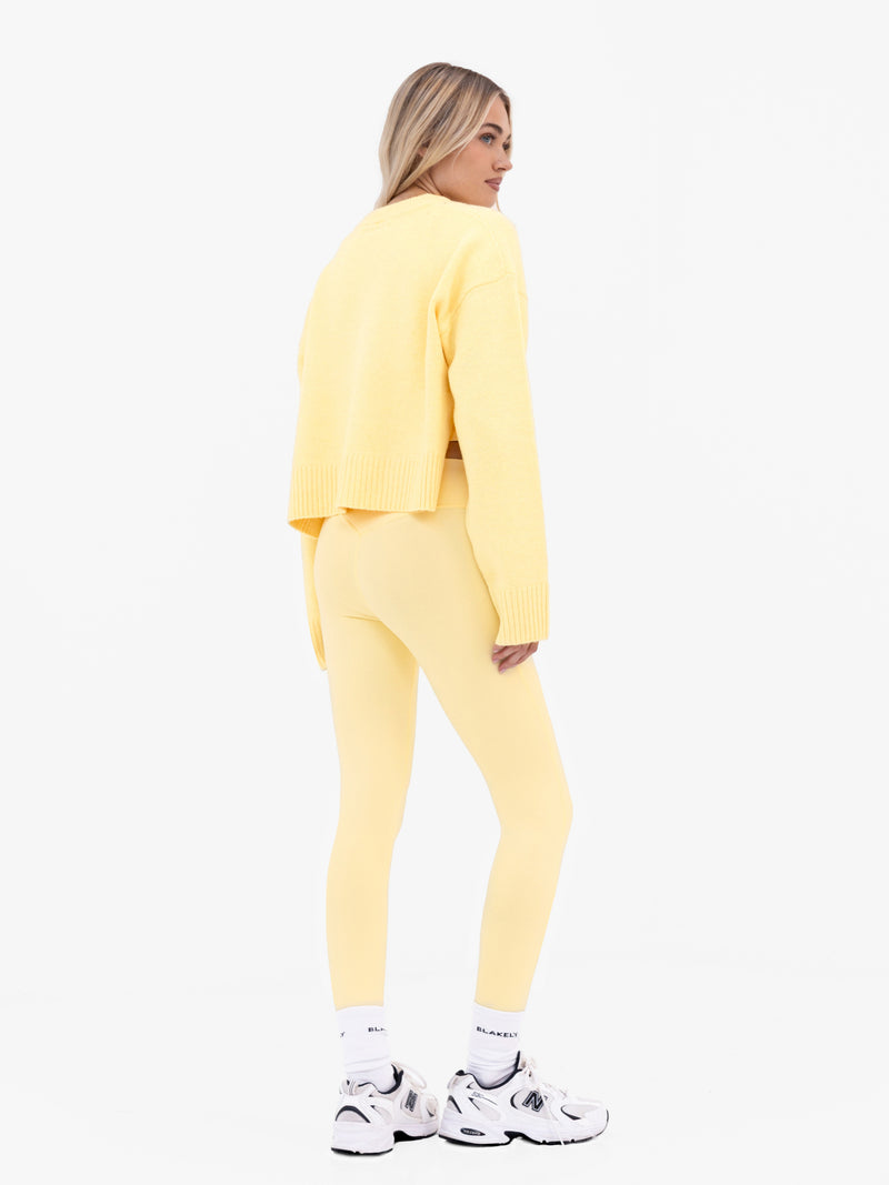 Mabel Button Up Cardigan - Butter Yellow