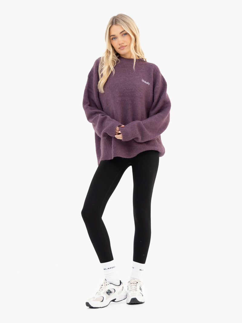 Marley Oversized Knitted Sweater - Light Grape