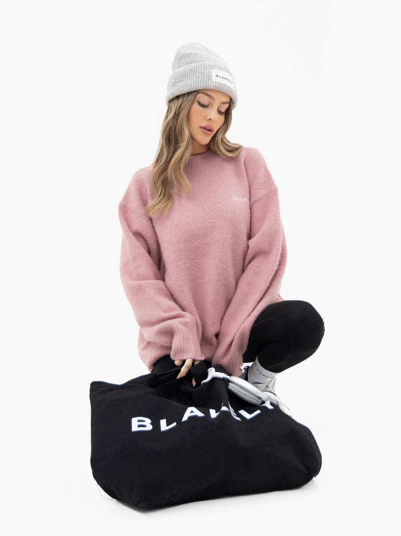 Marley Oversized Knitted Sweater - Petal Pink